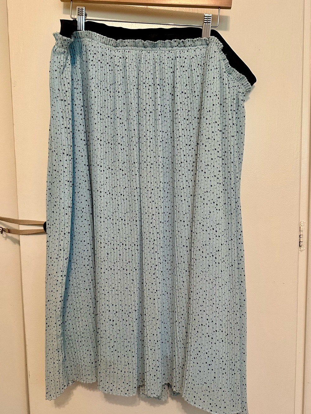 Torrid Light Blue Mini Stars Pleated Midi Skirt